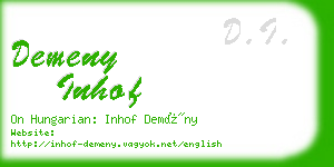 demeny inhof business card